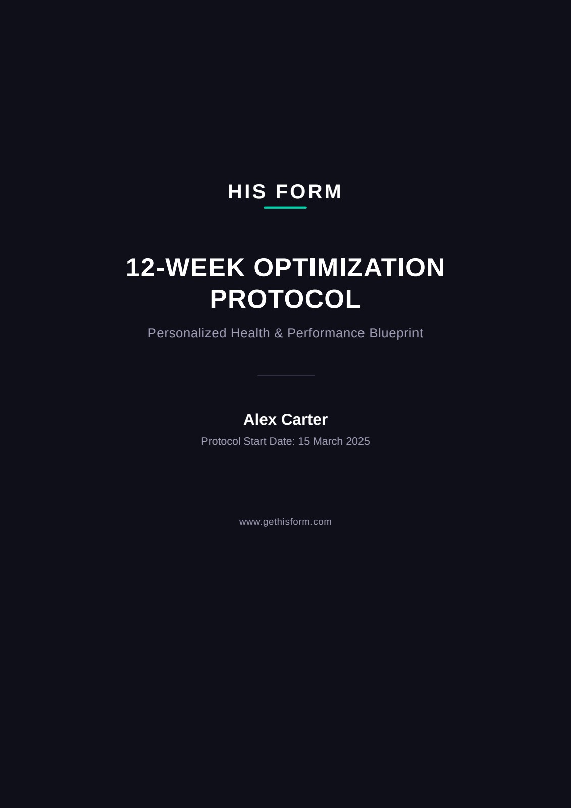 12-Week Optimisation Protocol sample